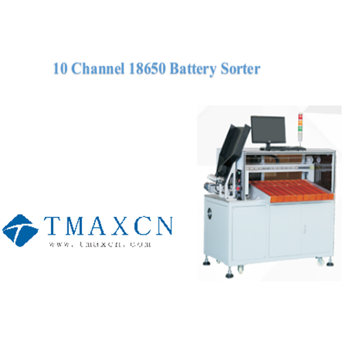 10 Channel Cylindrical Battery Sorter Machine