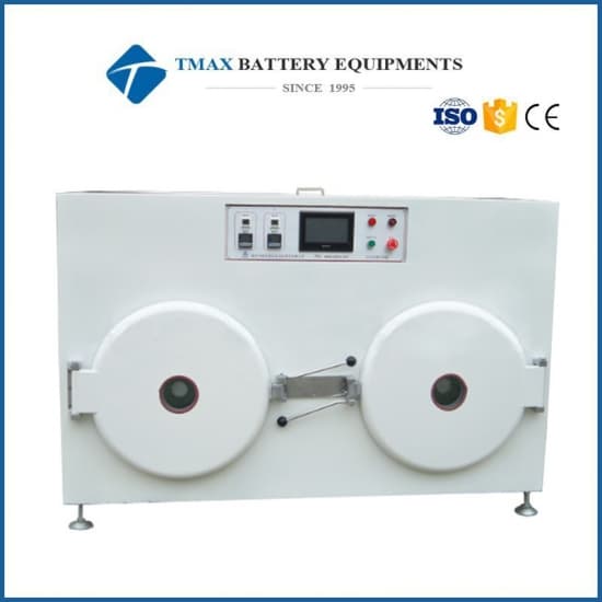 Vertical Two Drums Vacuum Drying Oven For Rolled Electrode Baking