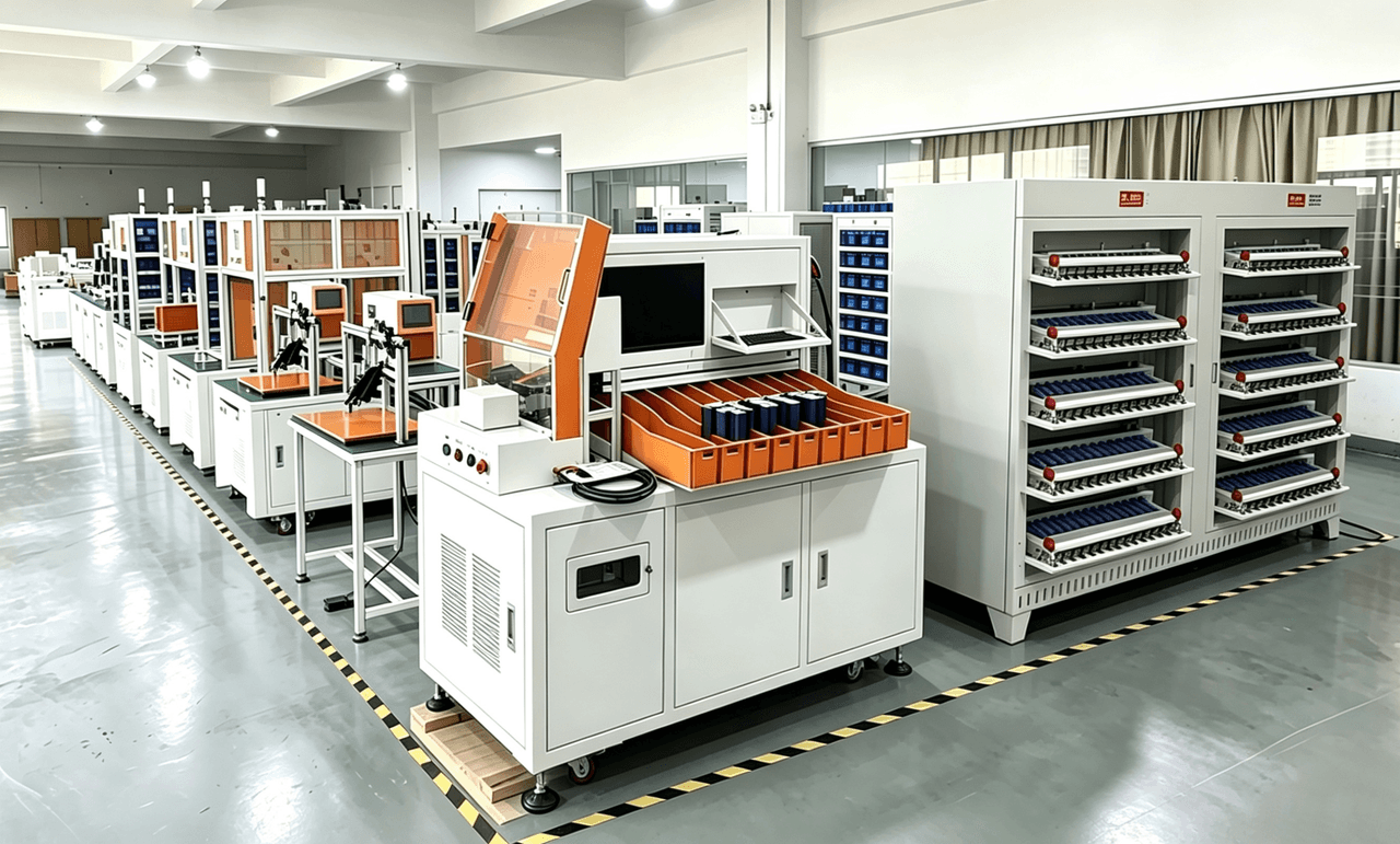 Cylindar Battery Pack Assembly Line