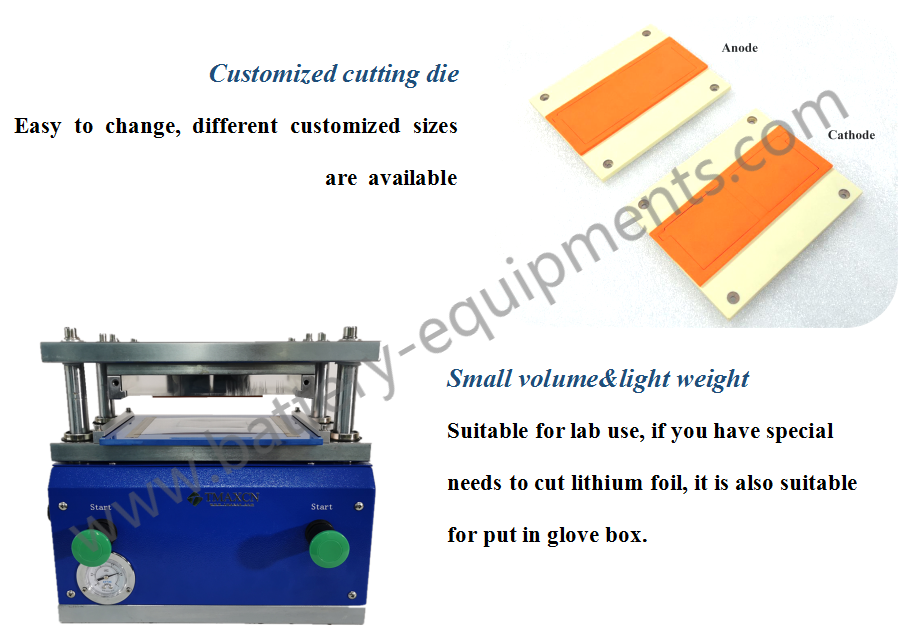 pneumatic die cutter for pouch cell