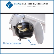 Laboratory Benchtop Small Single Station Dry Glove Box with Airlock And Vacuum Flange & Gauge
