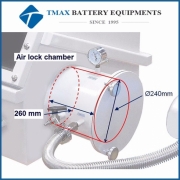 Laboratory Benchtop Small Single Station Dry Glove Box with Airlock And Vacuum Flange & Gauge